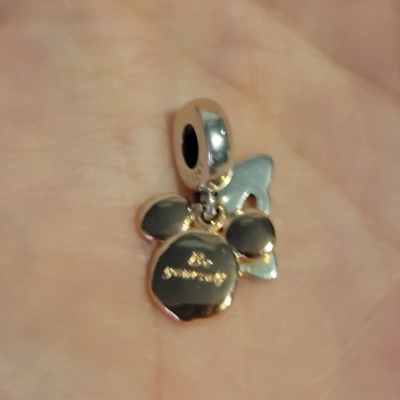 Mickey mouse rose gold over sterling silver charm - Picture 2 of 3